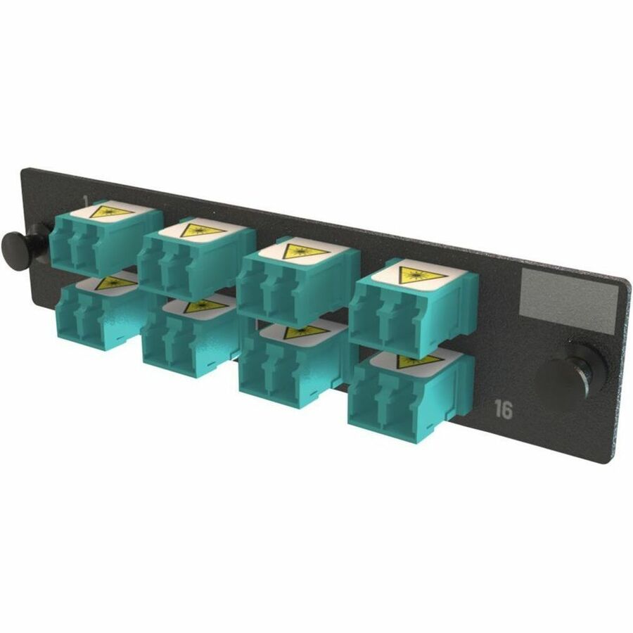 Ortronics Q-Series Keyed OFP Adapter Panel 16 Fibers, Aqua