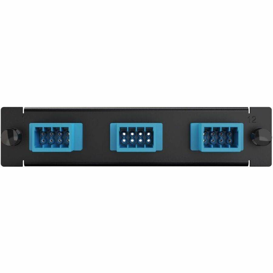 Ortronics Q-Series acclAIM, Fiber Conversion Adapter Panels, 24 Fiber, Blue