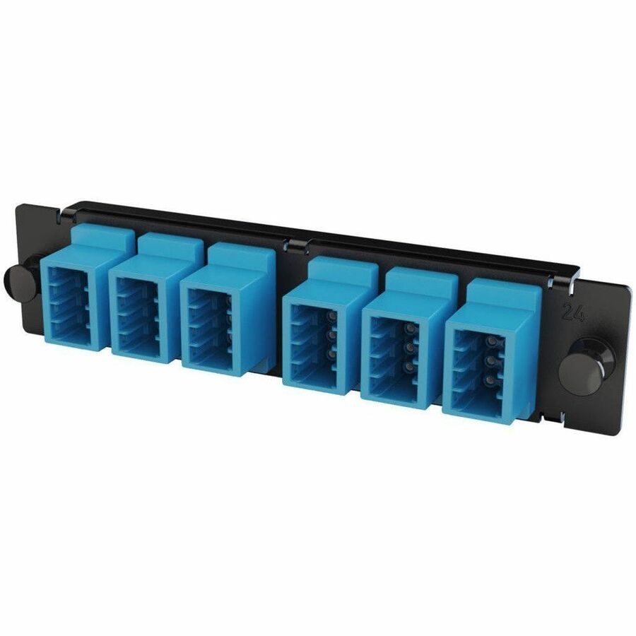 Ortronics Q-Series acclAIM, Fiber Conversion Adapter Panels, 48 Fiber, Blue