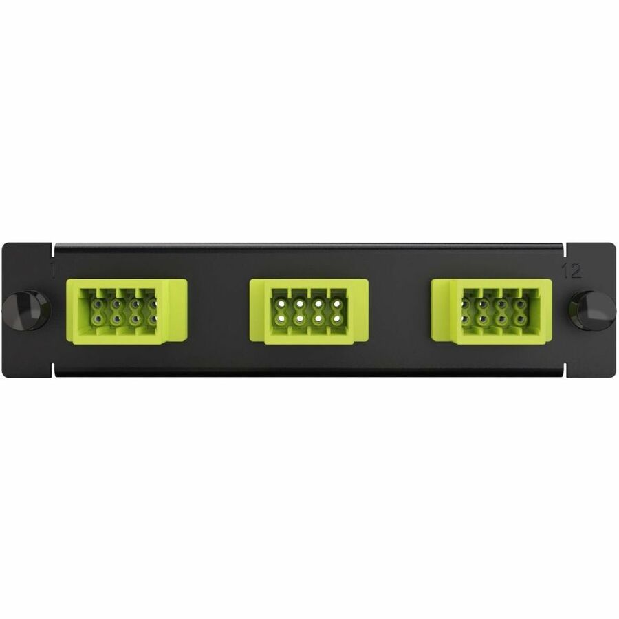 Ortronics Q-Series acclAIM, Fiber Conversion Adapter Panels, 24 Fiber, Lime Green