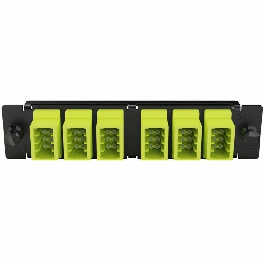Ortronics Q-Series acclAIM, Fiber Conversion Adapter Panels, 48 Fiber, Lime Green