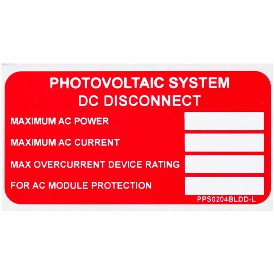 Panduit Solar Label