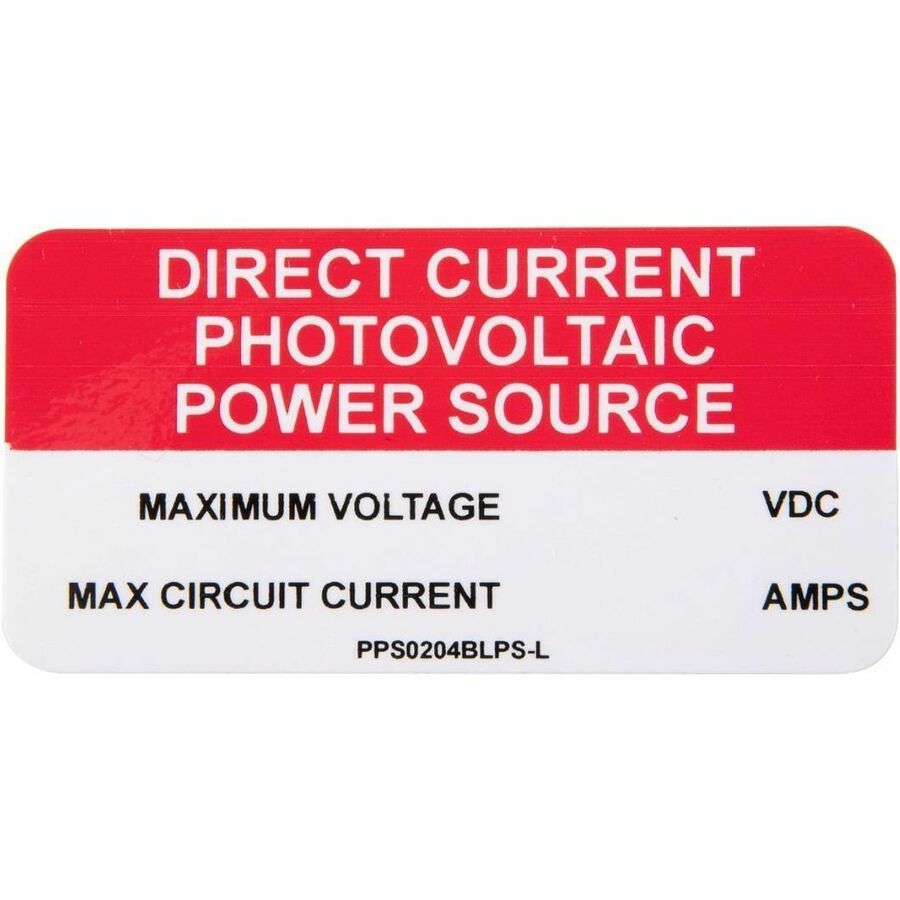 Panduit Solar Label