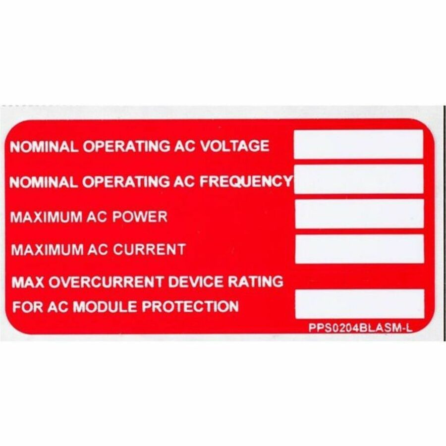 Panduit Solar Label