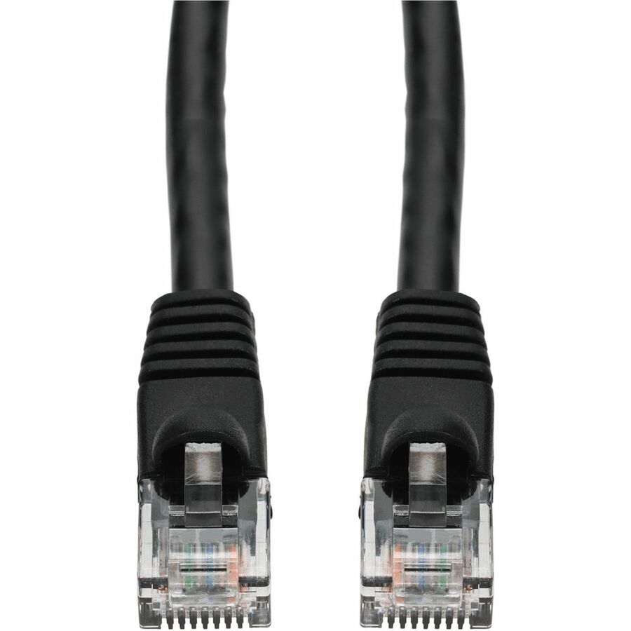 AddOn 10ft Black CAT 6 PVC Ethernet Cable Snagless Bubble Boot Outdoor RJ-45 M/M