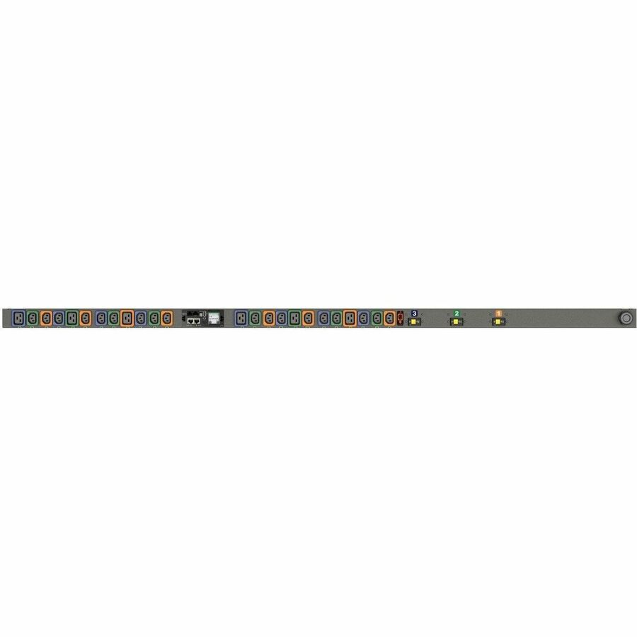 Vertiv Geist Switched RPDU with Next Generation IMD - 0U| 30A| 120V/208V WYE| 8.6kW| NEMA L21-30P| 18 U-Lock C13| 6 U-Lock C19 Receptacles| VP5N30A0