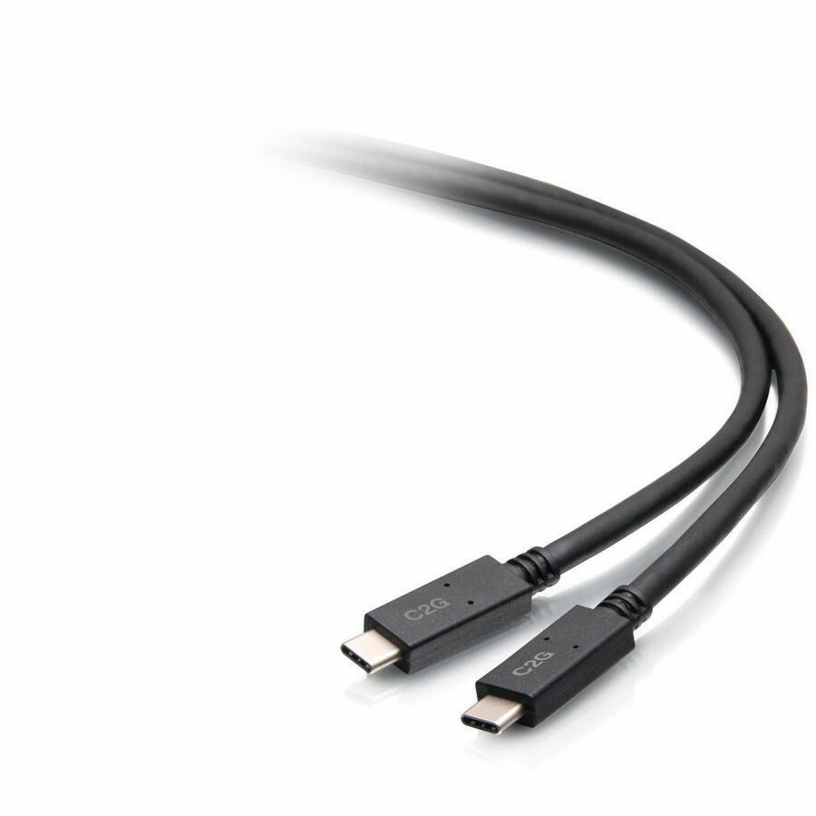 C2G 6.5ft (2m) USB-C® Male to USB-C Male Cable (20V 3A) - USB 3.2 Gen 1 (5Gbps)