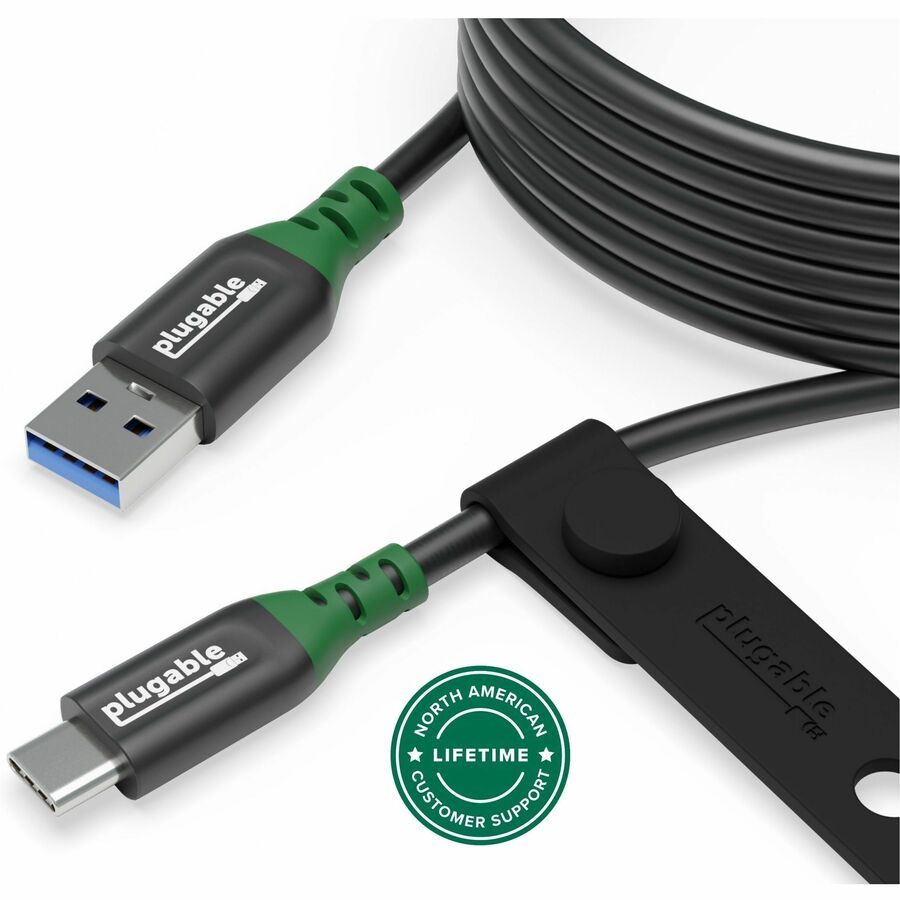 Plugable USB C to USB A Cable, USB 3.2 Gen 2 USB Cables, 3A (15W) Charging USB C Data Cable