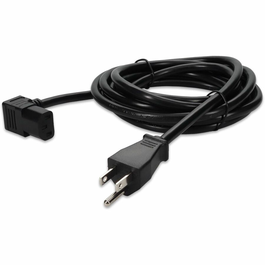 AddOn 10ft NEMA 5-15P to Down Angle C13 18AWG 100-250V Power Cable