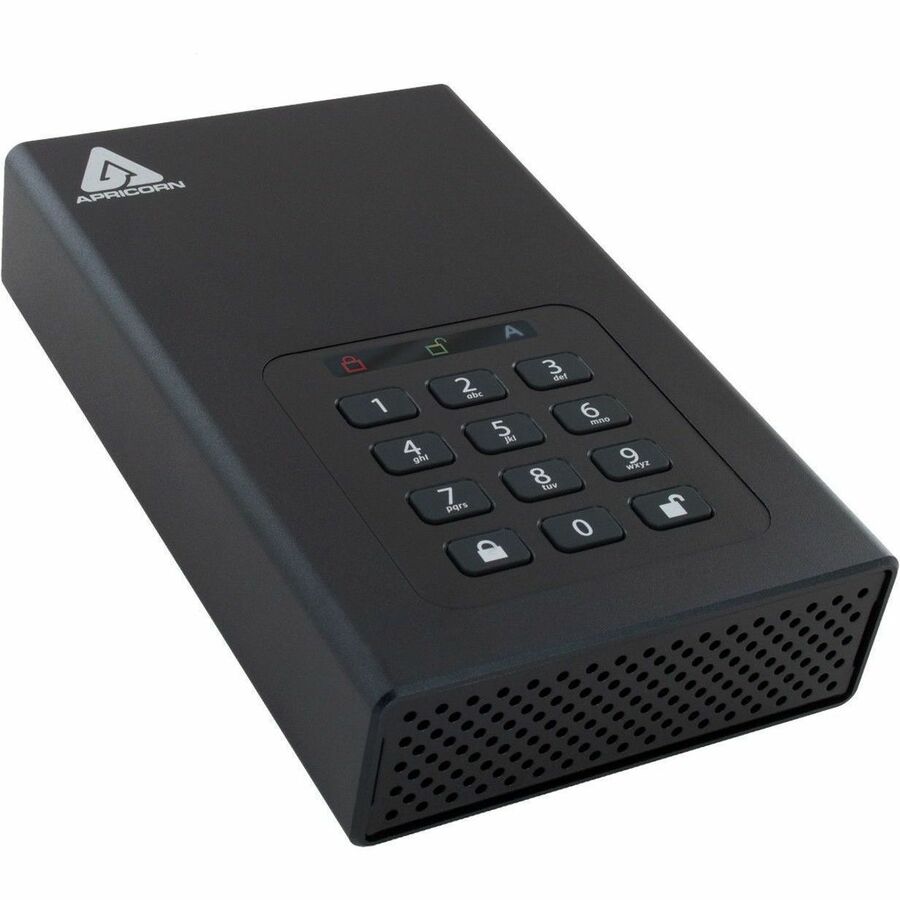 Apricorn Aegis Padlock DT ADT-3PL256-24TB 24 TB Desktop Hard Drive - External - Black - TAA Compliant