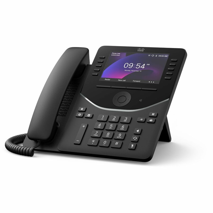 Cisco 9841 IP Phone - Corded - Corded - Desktop, Wall Mountable - Carbon Black