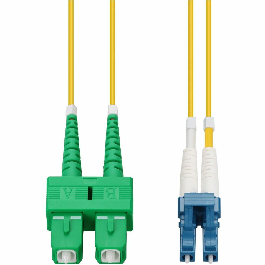 AddOn 10m ASC to LC Yellow OS2 Duplex OFNP (Plenum-Rated) TAA SMF (Single Mode) Fiber Patch Cable, 9/125