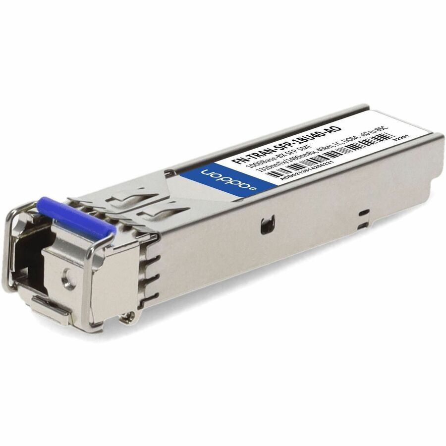 AddOn Fortinet FN-TRAN-SFP-1BU40 Compatible TAA 1000Base-BX SFP Transceiver (SMF, 1310nmTx/1490nmRx, 40km, LC, DOM, -40 to 85C)