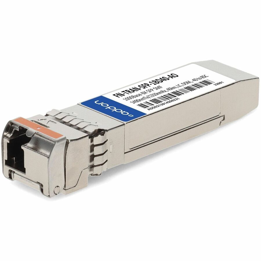 AddOn Fortinet FN-TRAN-SFP-1BD40 Compatible TAA 1000Base-BX SFP Transceiver (SMF, 1490nmTx/1310nmRx, 40km, LC, DOM, -40 to 85C)