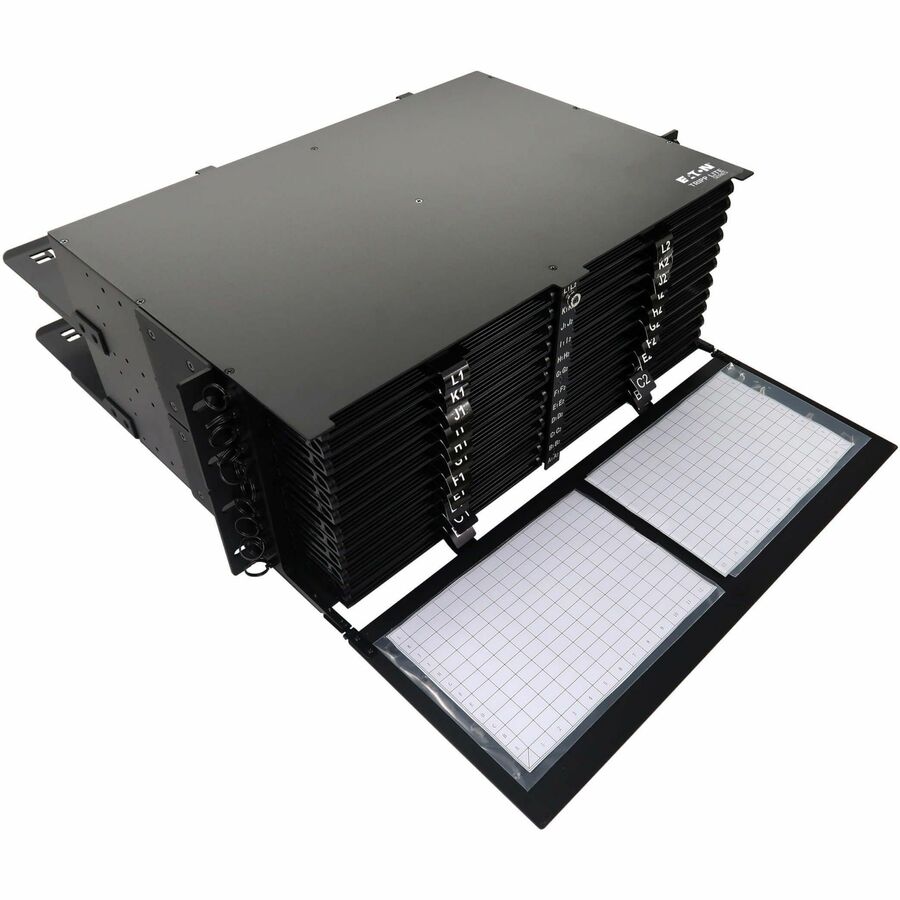 Eaton Tripp Lite Series High-Density Panel Fiber Splice Enclosure - 24 Splicing Cassettes, 576 LC/UPC SM 0.9 mm, 1.5 m Pigtail, 4U Rack