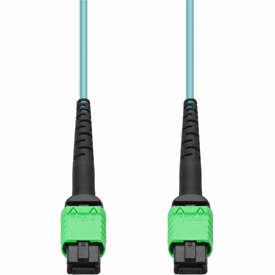 AddOn 2m MPO/APC to MPO/APC Aqua OM4 OFNR (Riser-Rated) 16-Strand Fiber Patch Cable