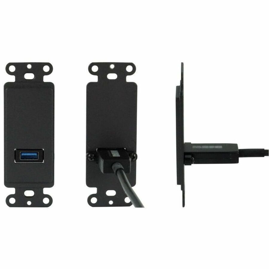 NSI HDMI and USB Wallplate Cover for MOFO Fiber Technology, White
