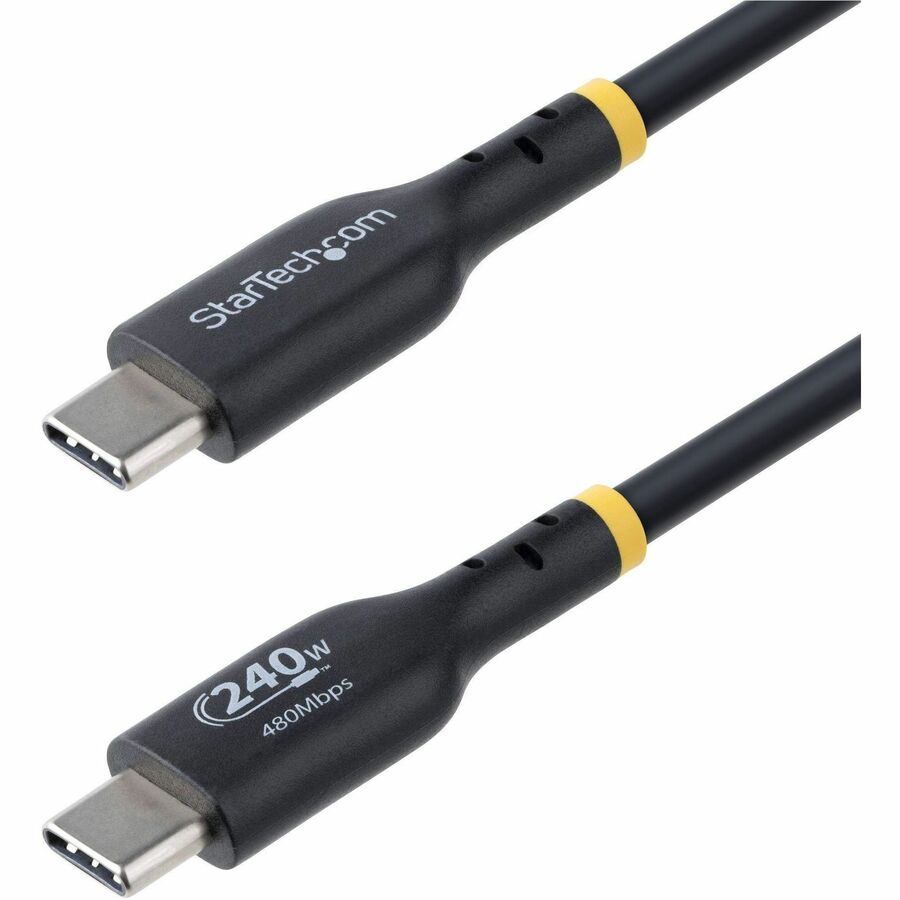 StarTech 13ft (4m) USB-C Charging Cable, Charge & Sync, 240W (5A) PD EPR, USB 2.0 Laptop Charger Cable, USB-IF Certified , TPE Jacket