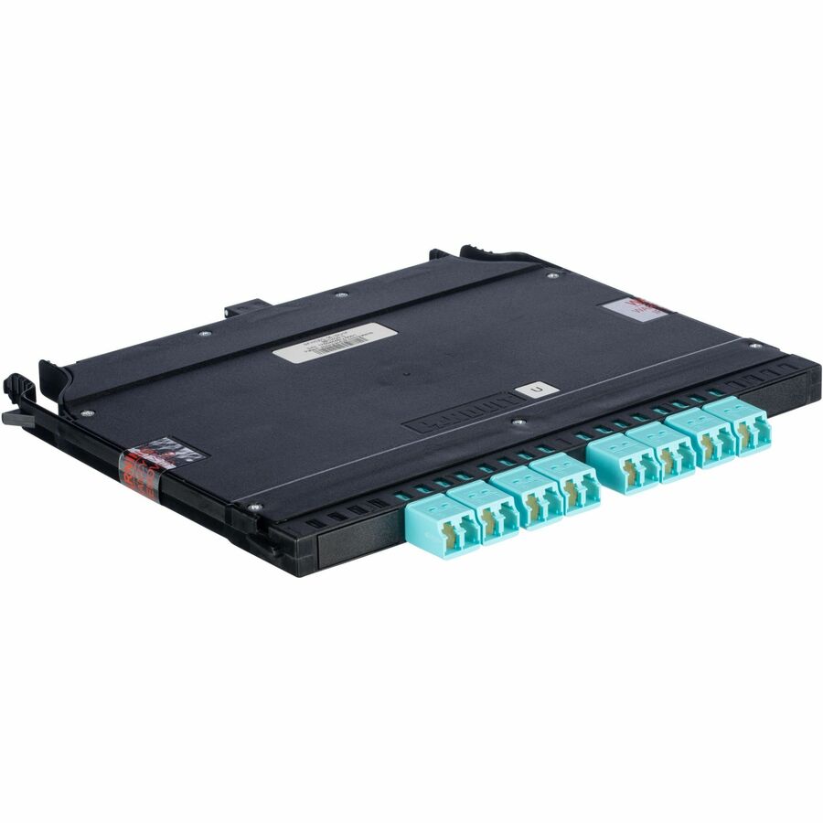 Panduit OM4, 16f, LC Duplex to MPO-16 Cassette, Std IL, U Polarity