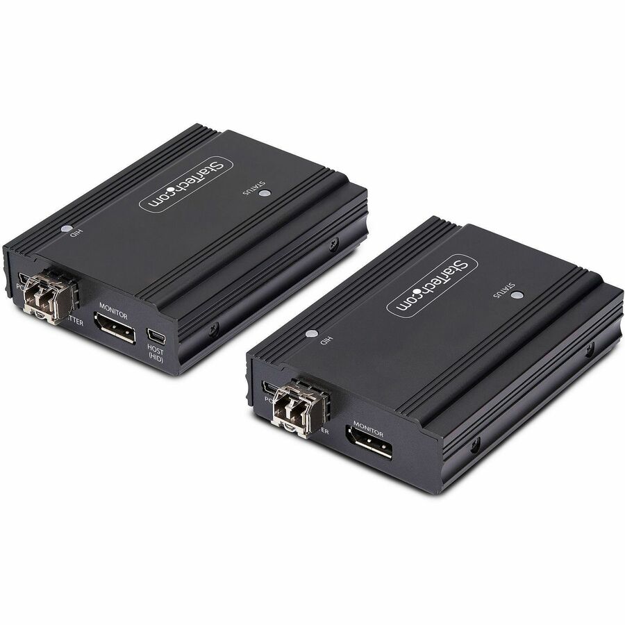 StarTech DisplayPort KVM Extender over Fiber Optic, 4K 60Hz Console Extender Kit Up to 984ft/300m, 2x 10G SFP+ Multi-mode Modules, TAA