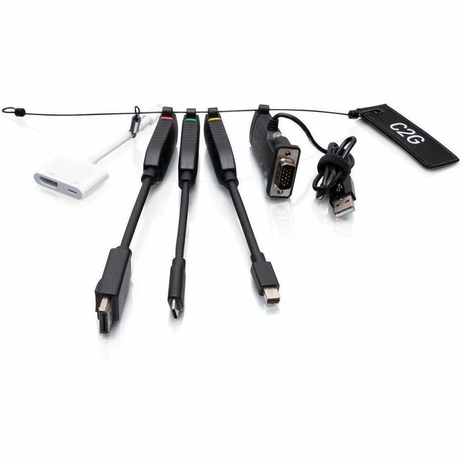 C2G Universal 4KHDMI Dongle AdapterRing with Color Coded Mini DisplayPort