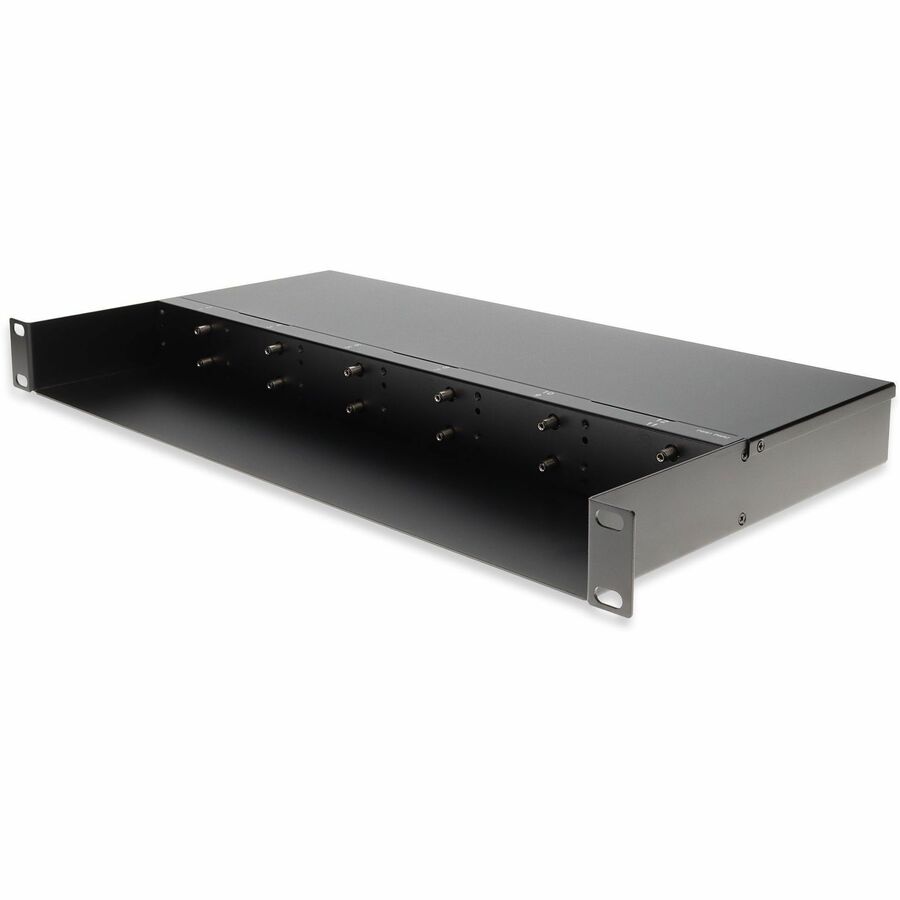 AddOn Industrial Chassis for 1G Media Converter, Rack mountable 1U, 12 slots. Dual AC Power Supply