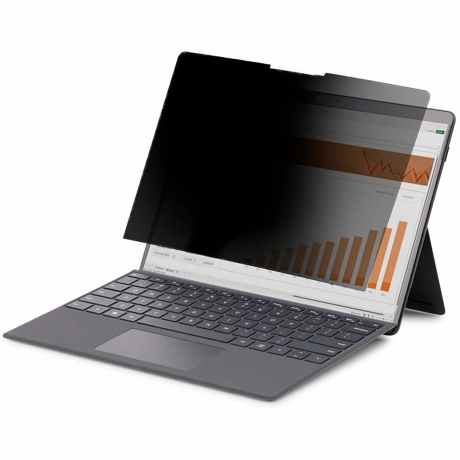 StarTech 4-Way 12.4in Surface Laptop Go 1/2/3 Privacy Screen Filter, For Portrait/Landscape, Touch-Enabled, +/- 30 Deg. View, Matte