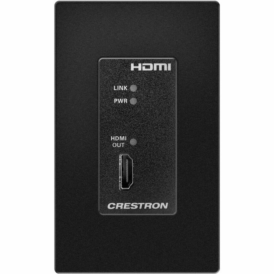 Crestron DM Lite 4K60 4:4:4 Receiver for HDMI Signal Extension over CATx Cable, Wall Plate, Black
