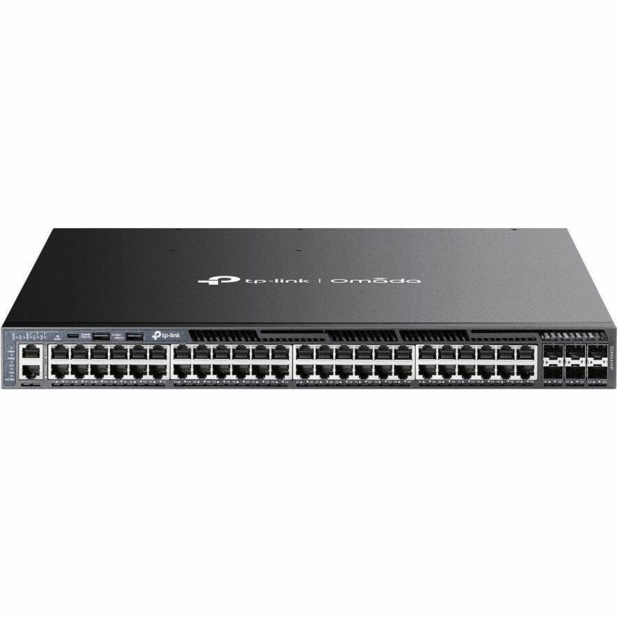 Omada 48-Port Gigabit Stackable L3 Managed PoE+ Switch with 6 10G Slots