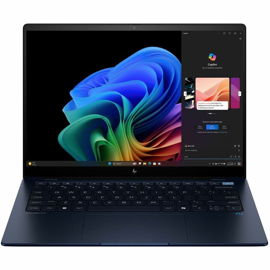 HP EliteBook Ultra G1q 14" Notebook - 2.2K - Qualcomm Snapdragon X Elite X1E-78-100 - 16 GB - 512 GB SSD