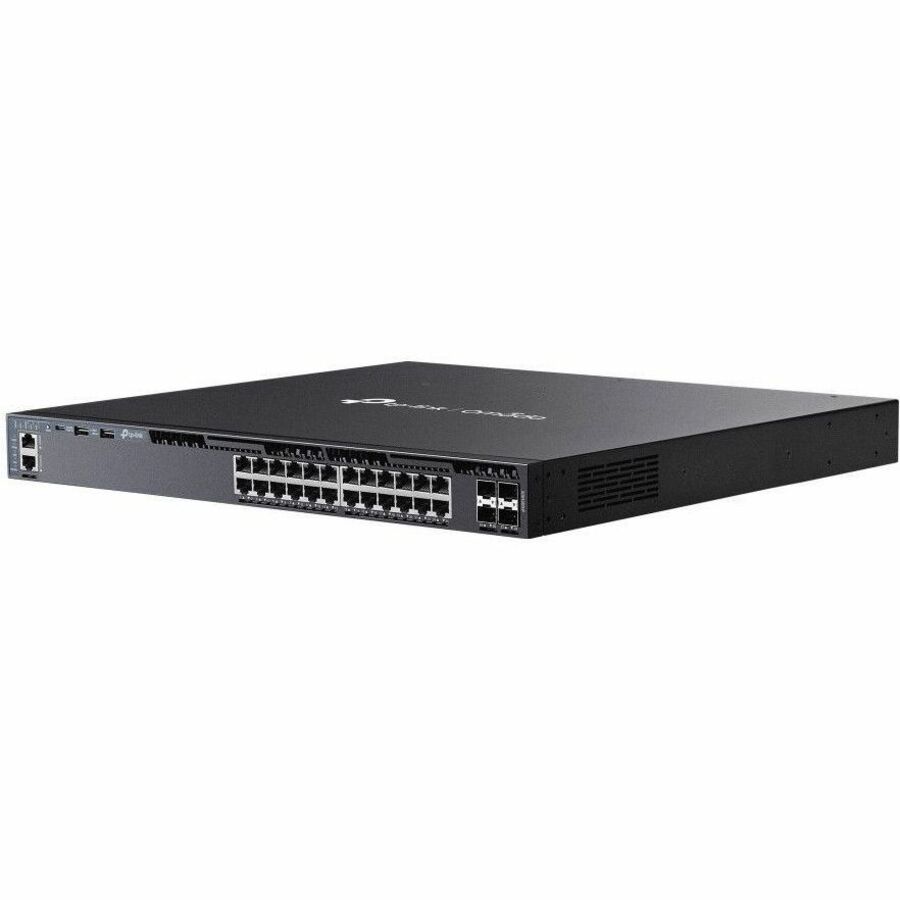 Omada 24-Port Gigabit Stackable L3 Managed PoE+ Switch with 4 10G Slots
