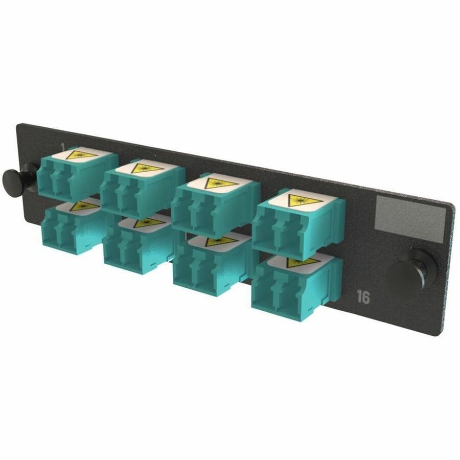 Ortronics Q-Series Keyed OFP Adapter Panel 16 Fibers, Aqua