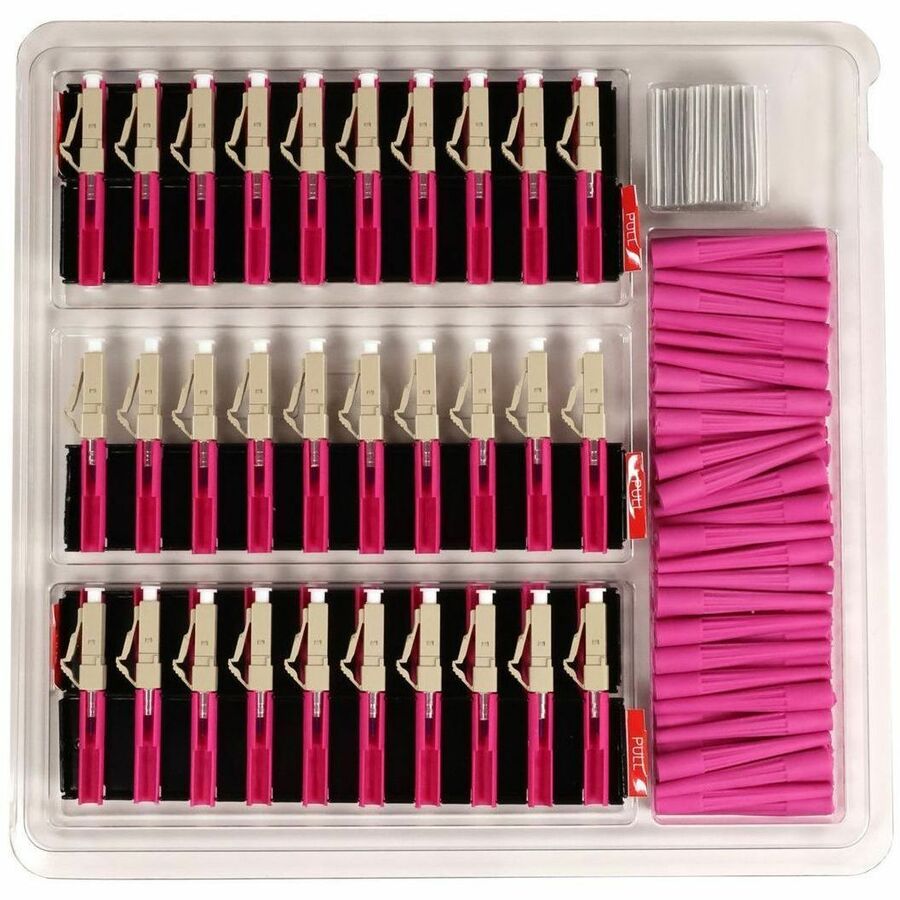 Ortronics Splice-on Connector, LC, OM4, 900um, MAGENTA, 50 PK