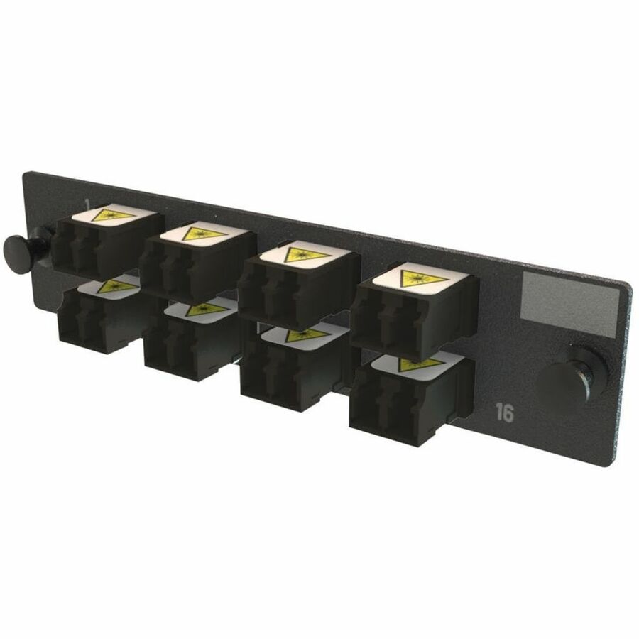 Ortronics Q-Series Keyed OFP Adapter Panel 16 Fibers, Black
