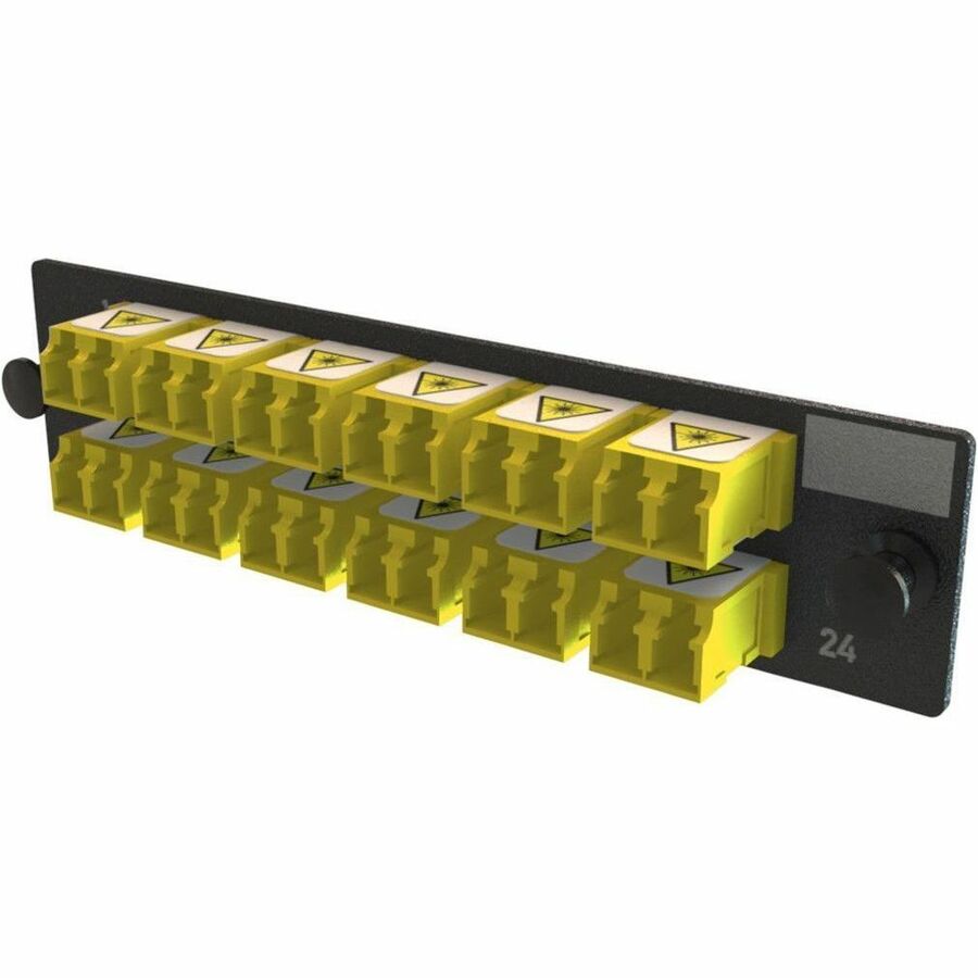 Ortronics Q-Series Keyed OFP Adapter Panel 24 Fibers, Yellow