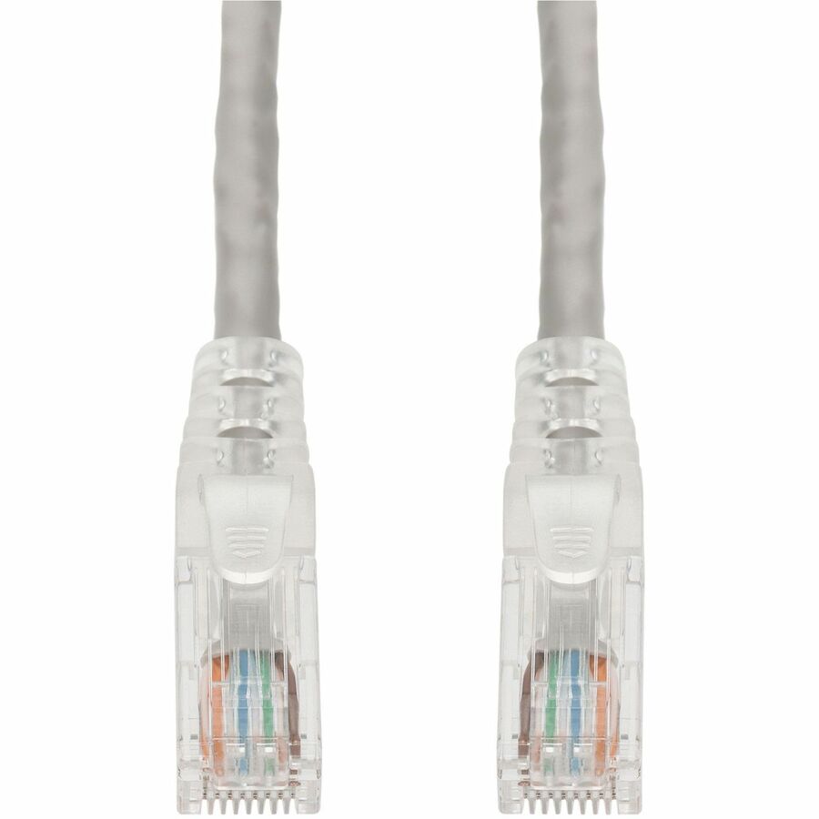 AddOn 12ft Gray CAT6 PVC Ethernet Cable Snagless Easy Clear Boot TAA RJ-45 M/M CAT 6