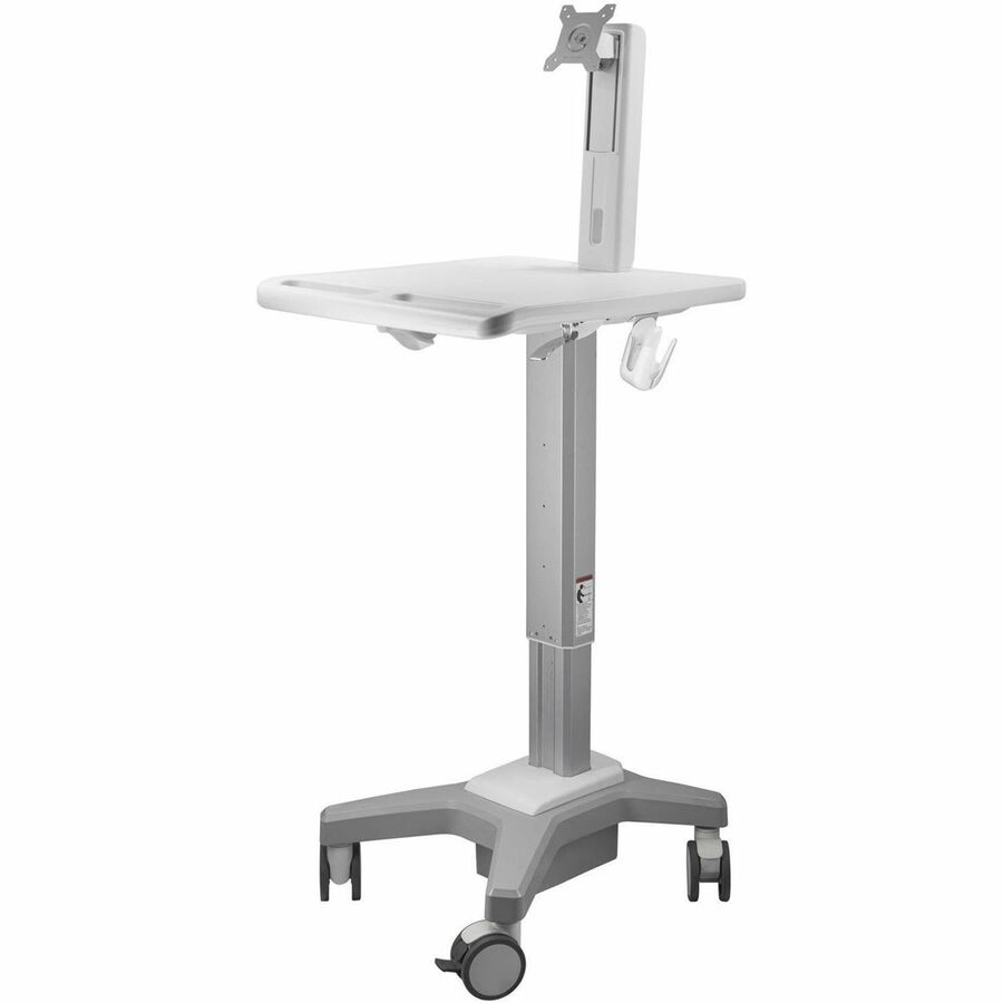 Amer Mounts Light Pedestal Medical Cart with Display Mount (Max Load 34.17 lbs)