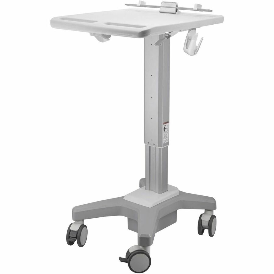 Amer Mounts Light Pedestal Medical Cart with Laptop Bar Mount (Max Load 20.94 lbs)