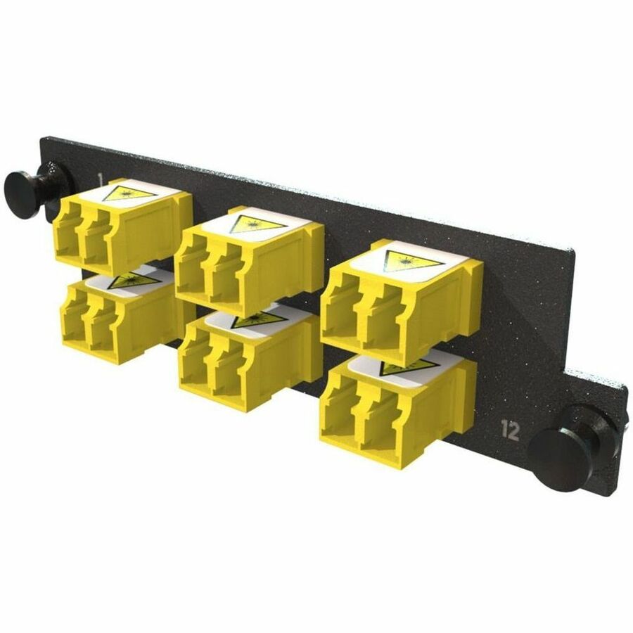 Ortronics Infinium M4 HDFP Adapter Panel, 6 Keyed Front Non-Keyed Rear LC Duplex Adapters