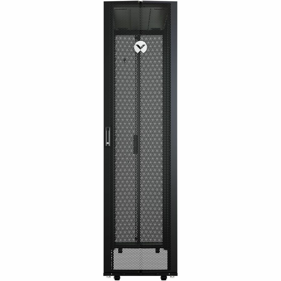 Vertiv VR Rack - 48U Server Rack Enclosure | with Shock Packaging | 2265x600x1400mm (HxWxD) | 19-inch rack cabinet (VR3407SP)