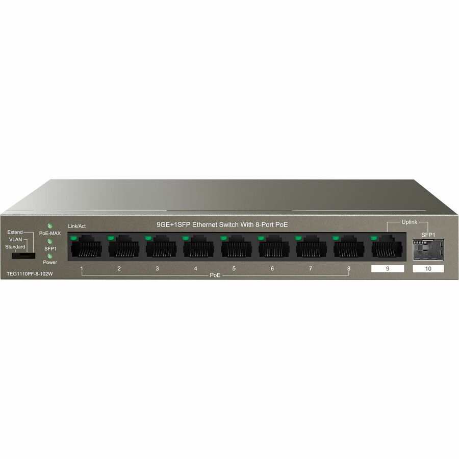 Tenda TEG1110PF-8-102W 9GE+1SFP Ethernet Switch With 8-Port PoE