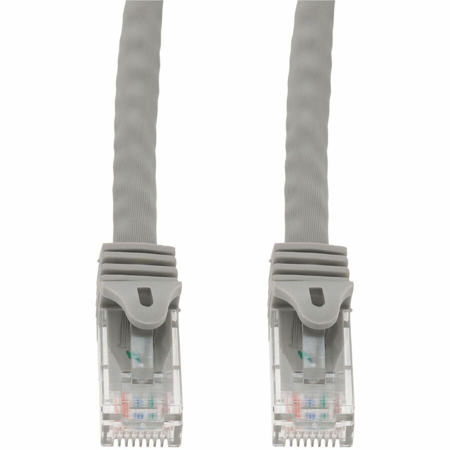 AddOn 6in Gray CAT6A PVC Ethernet Cable Snagless Easy Boot RJ-45 M/M CAT 6A