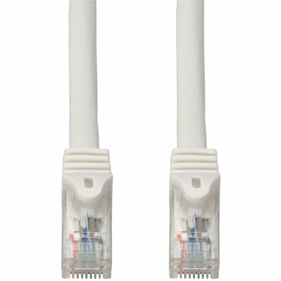 AddOn 6in White CAT6A PVC Ethernet Cable Snagless Easy Boot RJ-45 M/M CAT 6A