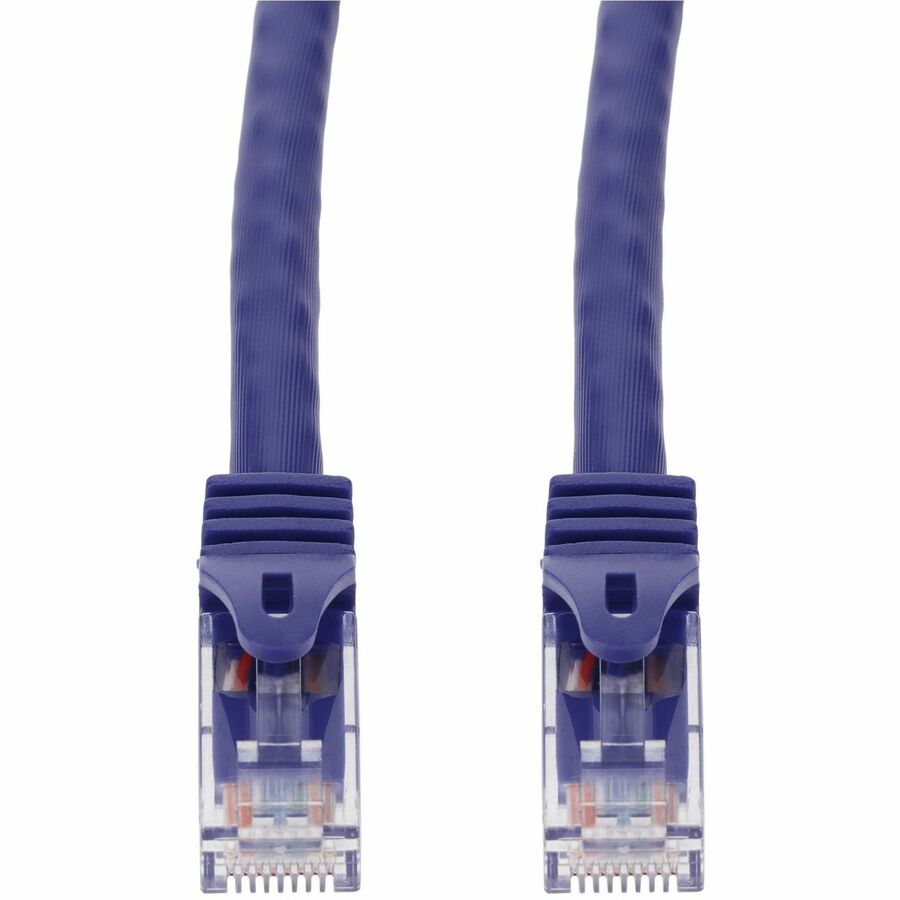 AddOn 6in Purple CAT6A PVC Ethernet Cable Snagless Easy Boot RJ-45 M/M CAT 6A