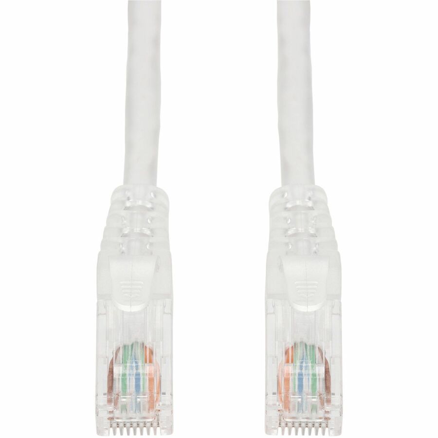 AddOn 14ft White CAT6 PVC Ethernet Cable Snagless Easy Clear Boot TAA RJ-45 M/M CAT 6