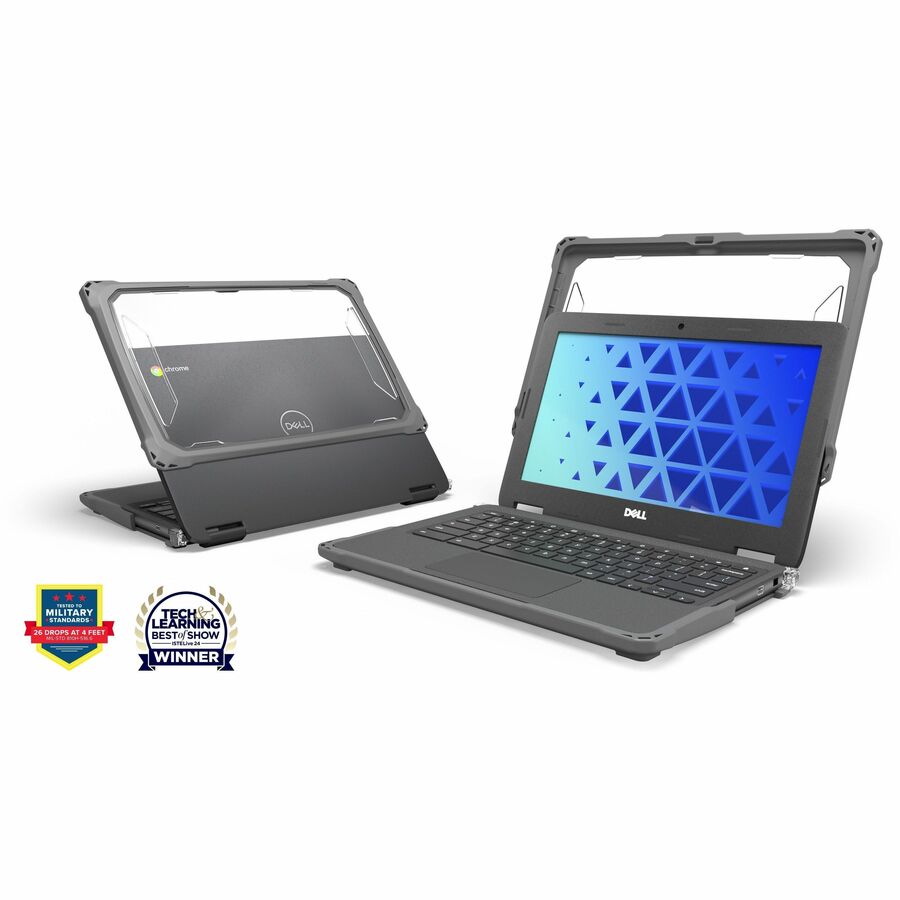 MAXCases Extreme Shell-F3 Slide Chromebook Case for Dell 3100/3110/3120 Chromebook 2:1 Convertible 11.6" (Gray)