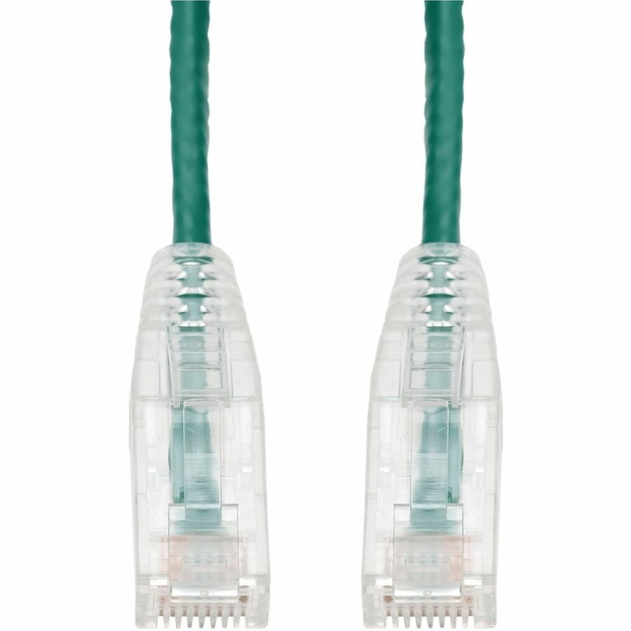 AddOn 100ft Green CAT6 Slim PVC Ethernet Cable Snagless Clear-Claw RJ-45 M/M CAT 6