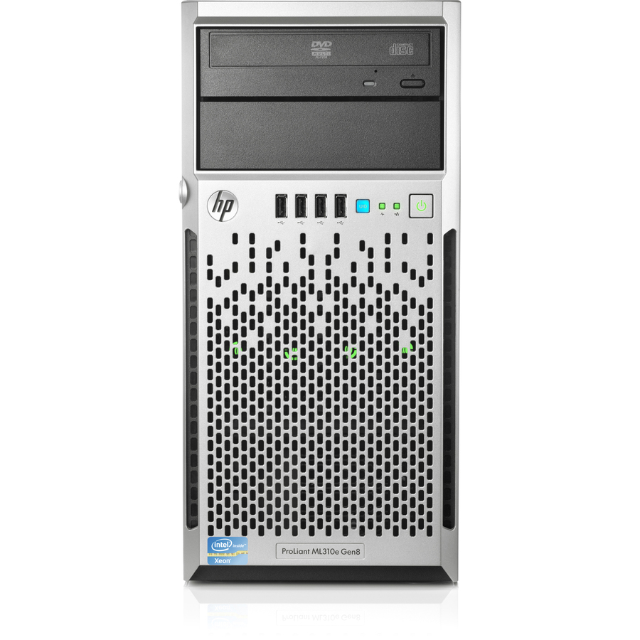 HPE Sourcing ProLiant ML310e G8 4U Micro Tower Server - 1 x Intel Xeon E3-1220 v3 3.10 GHz - 4 GB RAM - Serial ATA/600 Controller