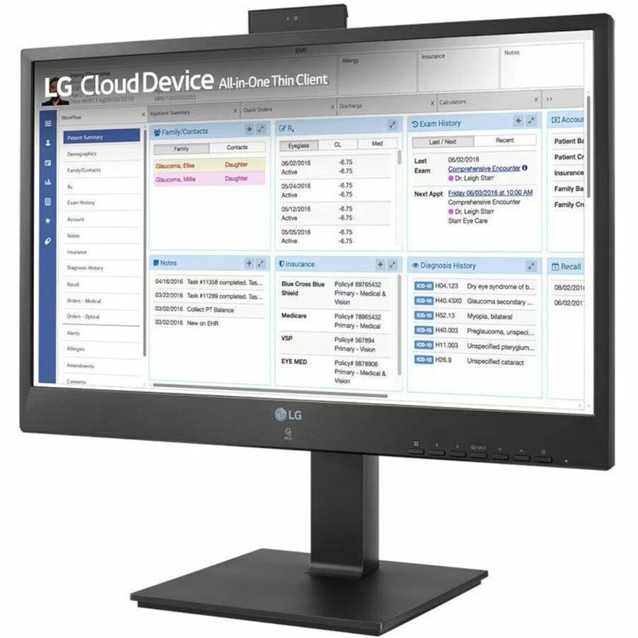 LG 24CR661W-BR All-in-One Thin Client - Intel Pentium N6005 Quad-core (4 Core) 2 GHz - Matte Black