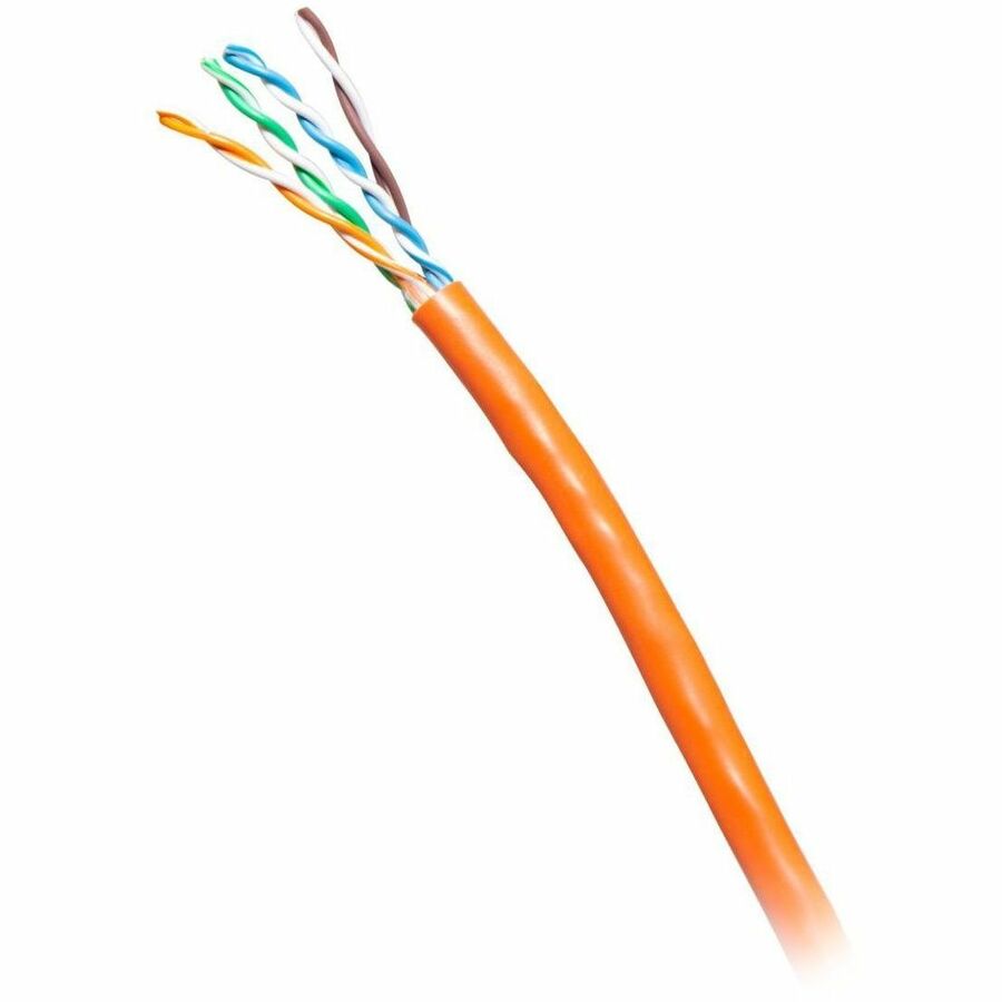 C2G 1000ft (304.8m) TAA-Compliant Cat6 Unshielded (UTP) Ethernet Cable with Solid Conductors-Riser CMR-Rated - Orange